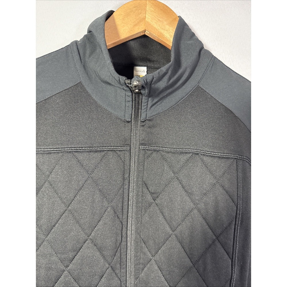 Lolë Womens Quilted Jacket Small Black 1/4 Zip Running Jogging Active Pullover - Picture 4 of 15